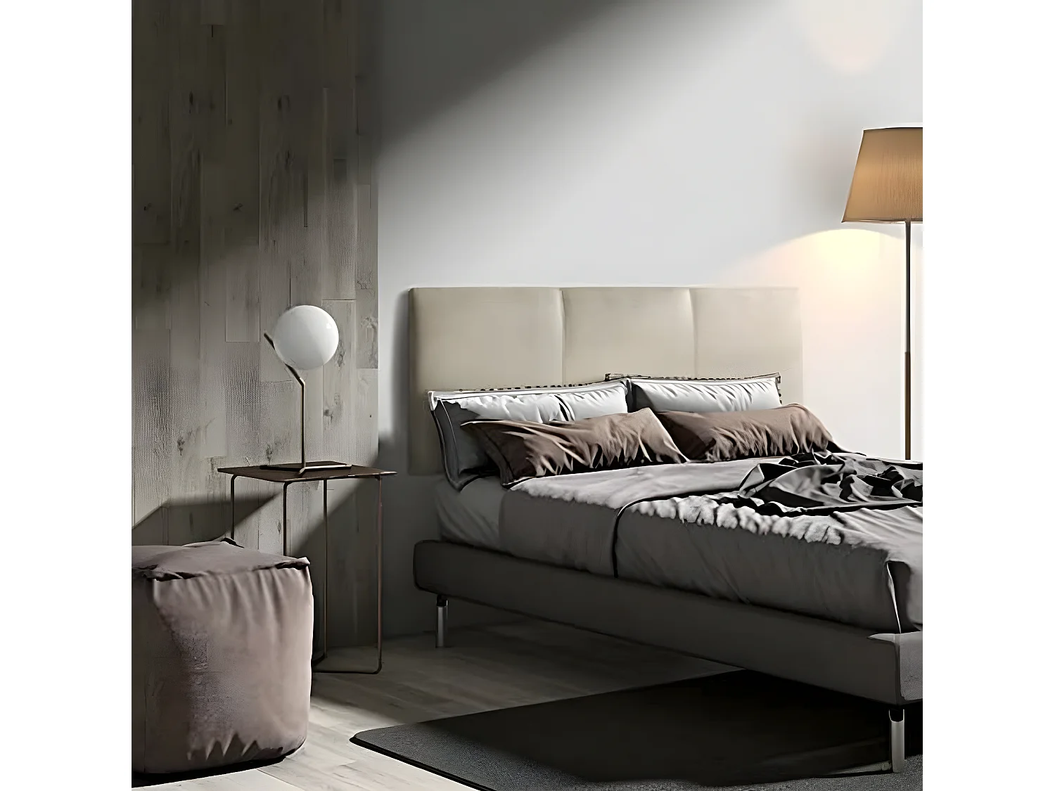 Cabecero de 150 cm - Tela Beige, 150x4x60 cm -  ANIKE