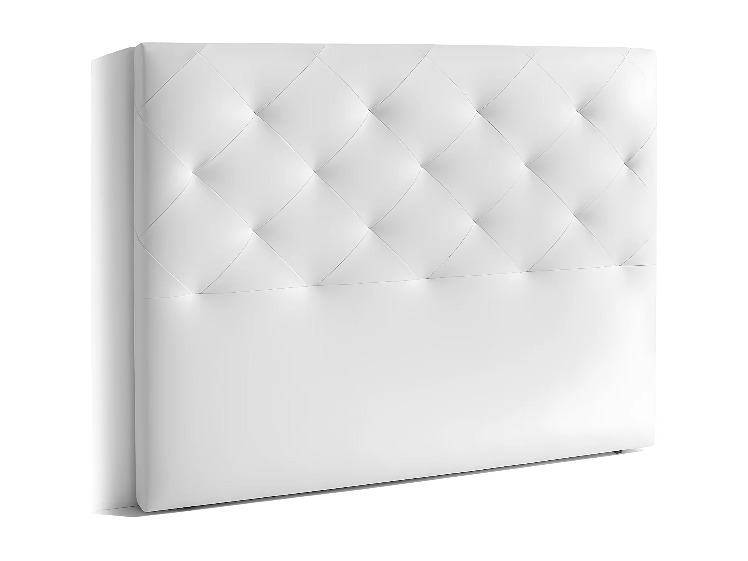 Cabecero de 150 cm - Polipiel Blanca, 150x9x120 cm -  MYRO