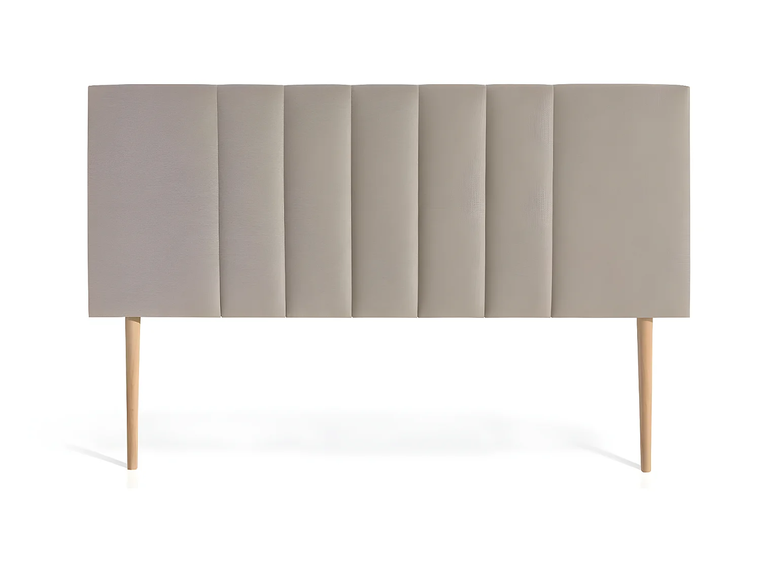 Cabecero de 150 cm con patas - Tela Marrón jaspeada, 150x8x60 cm-  LUNA