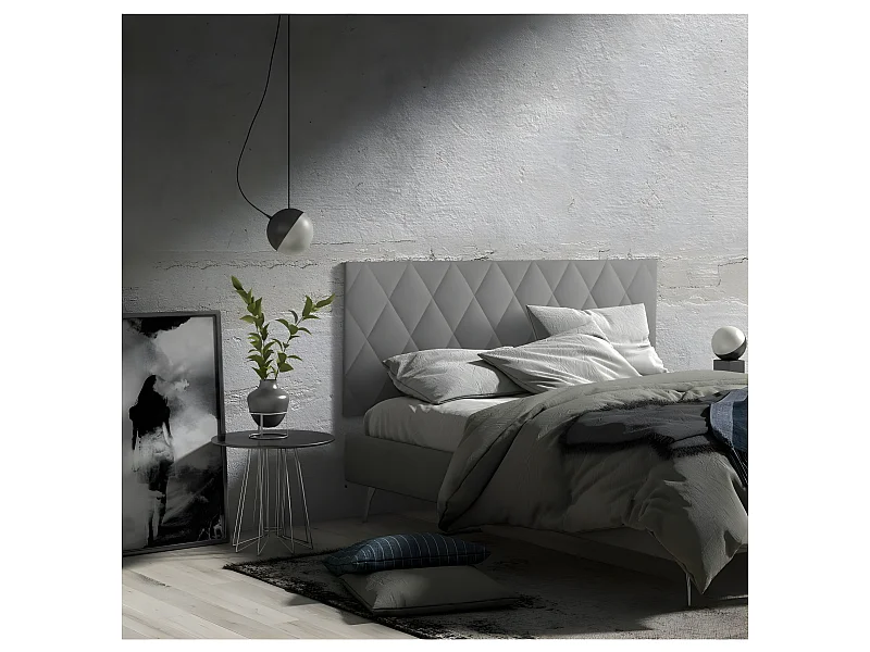 Cabecero de 160 cm - Polipiel Gris, 160x3,5x60 cm -  CALOR