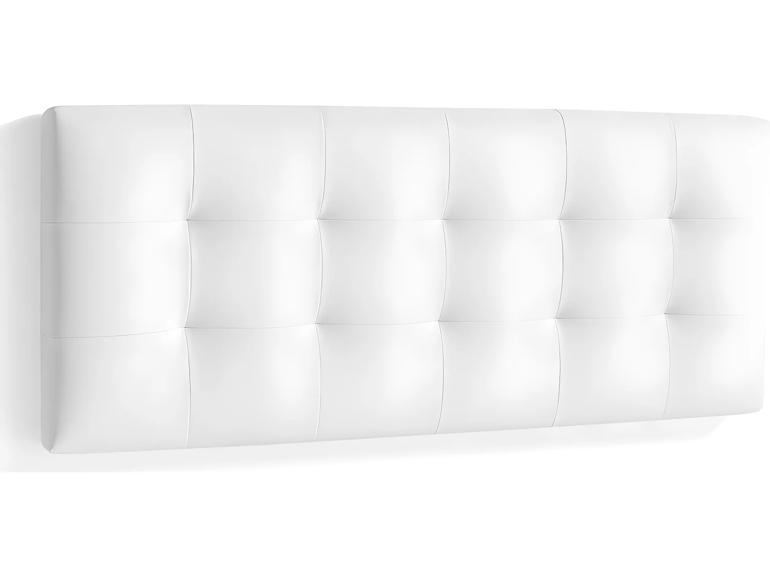 Cabecero de 150 cm - Polipiel Blanca, 150x9x60 cm-  RESQUA