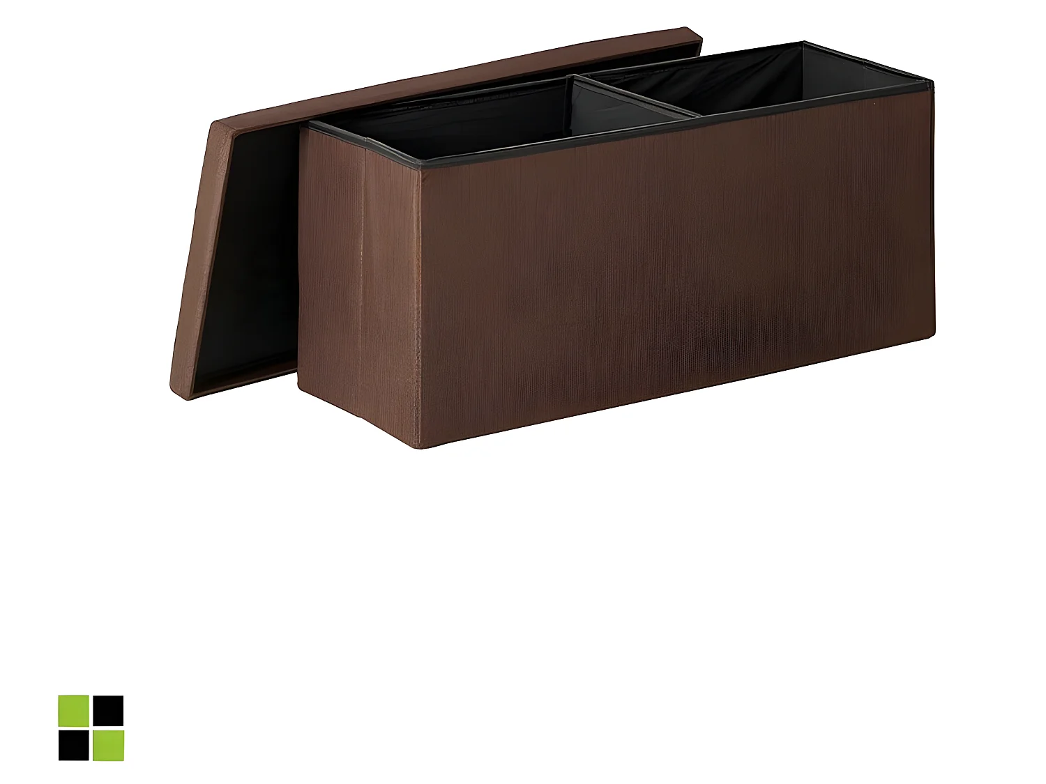 Ottoman Rectangular - Tela Marrón, 80x40x41 cm - VANE