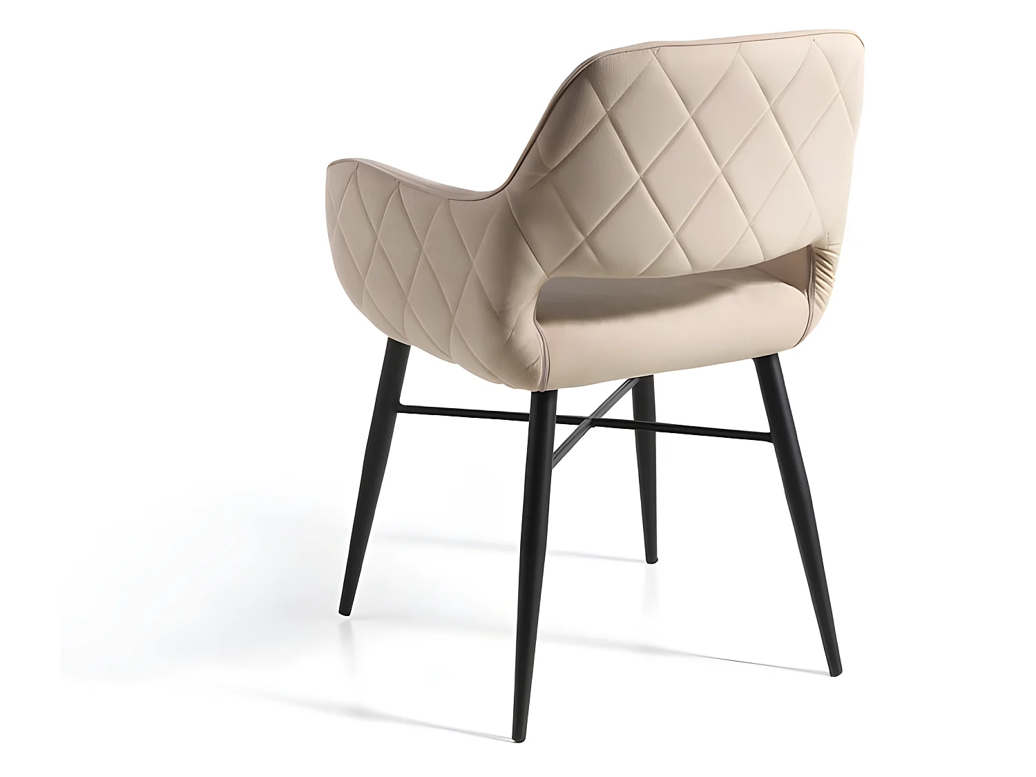 Set de 2 sillas de comedor - Tela Beige, 56x48x83 cm - LANDO