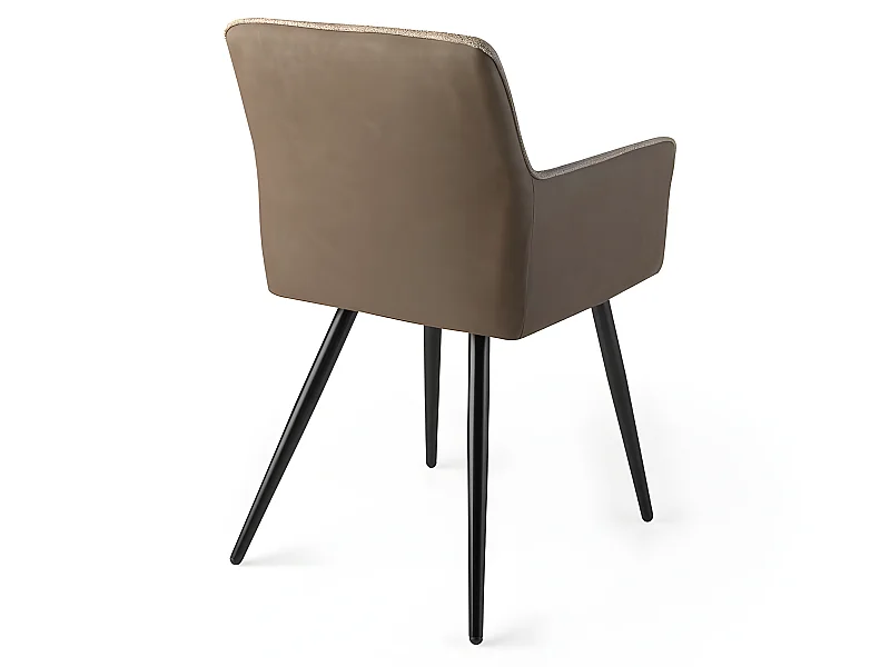 Set de 2 sillas de comedor - Tela Marrón jaspeada, 59x57x83 cm - MIFLU