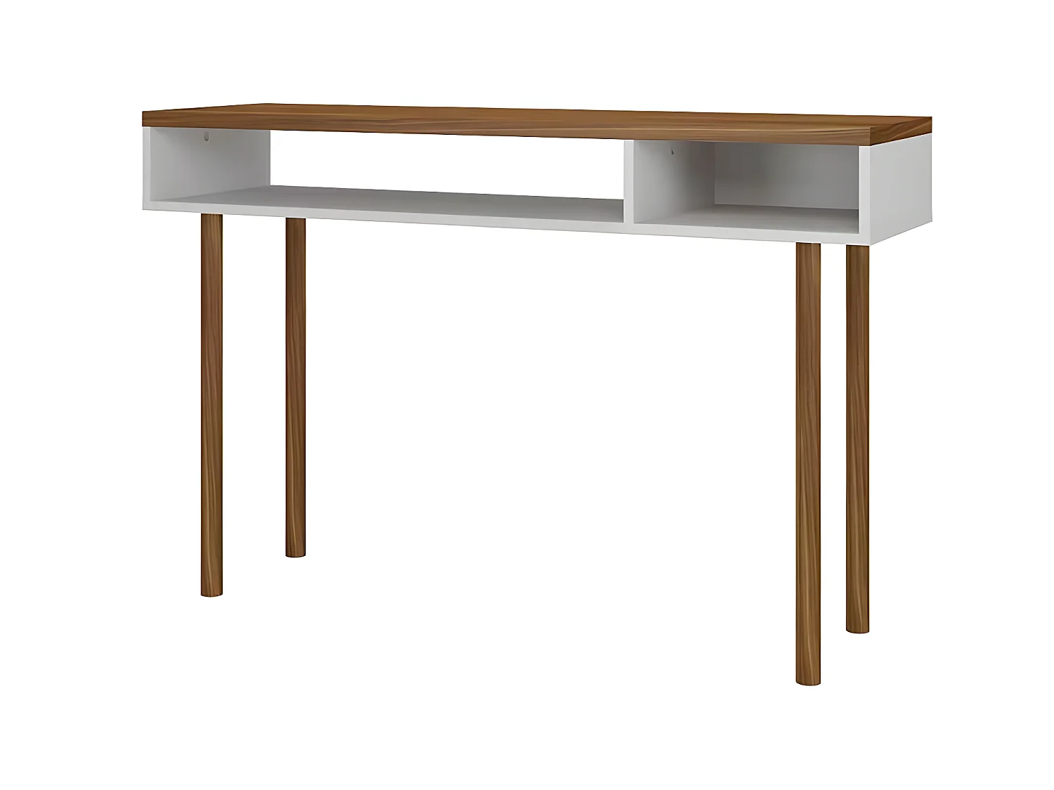 Consola - MDF Roble y blanco, 120x78x36 cm - PRICA