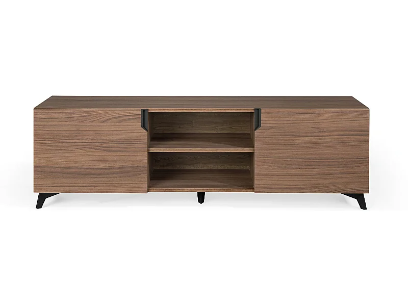 Mueble TV - MDF Nogal, 180x55x45 cm - OVER