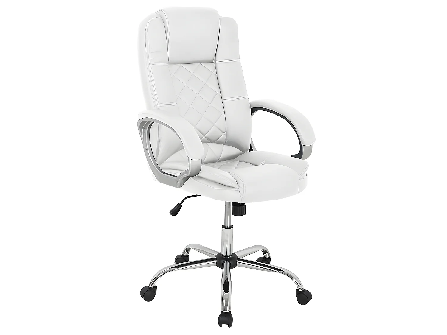 Silla de oficina - Polipiel Blanca, 66,5x51x111/120 cm - CASH