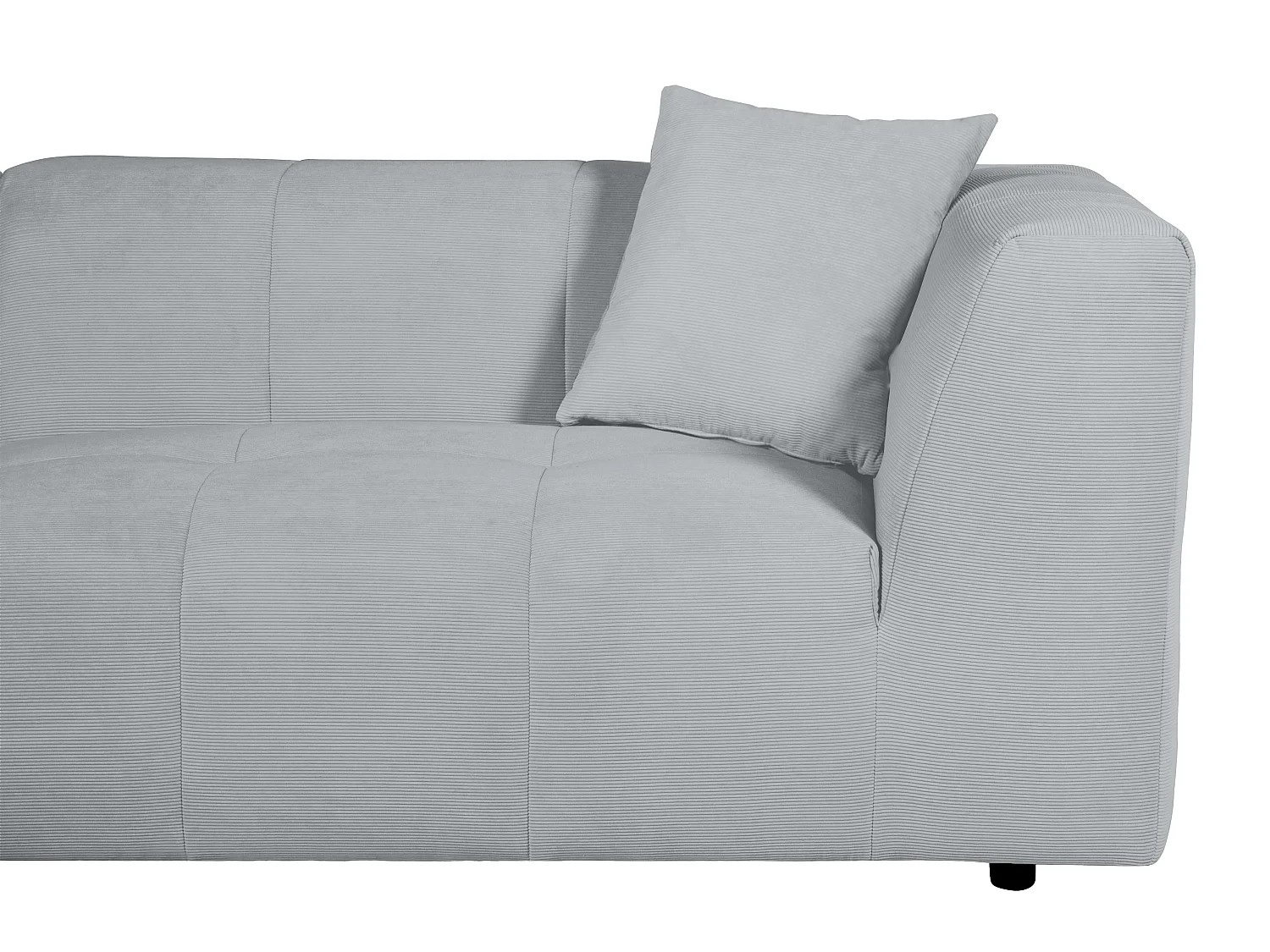 Venstrevendt hjørnesofa i lysegrå finkordsfløjl NAEMIA fra Maison Céphy