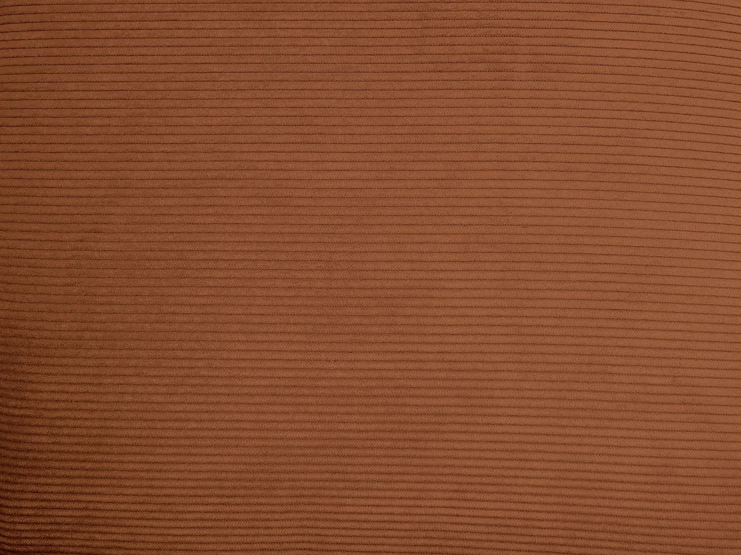 Vänstervänd vinkelsofa i finribbad sammetsvelour i terrakotta NAEMIA från Maison Céphy