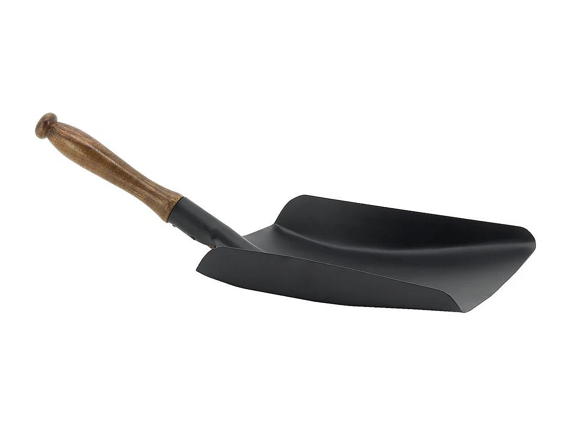 Pelle à cendres en métal et bois