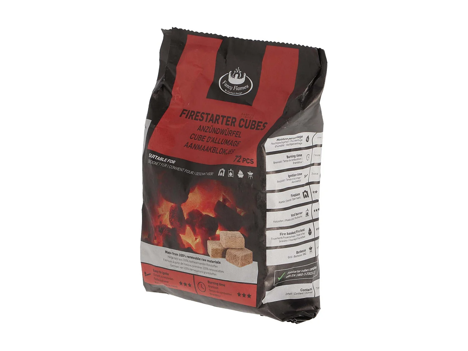 Cubes allume-feu 72 pièces (Lot de 3)