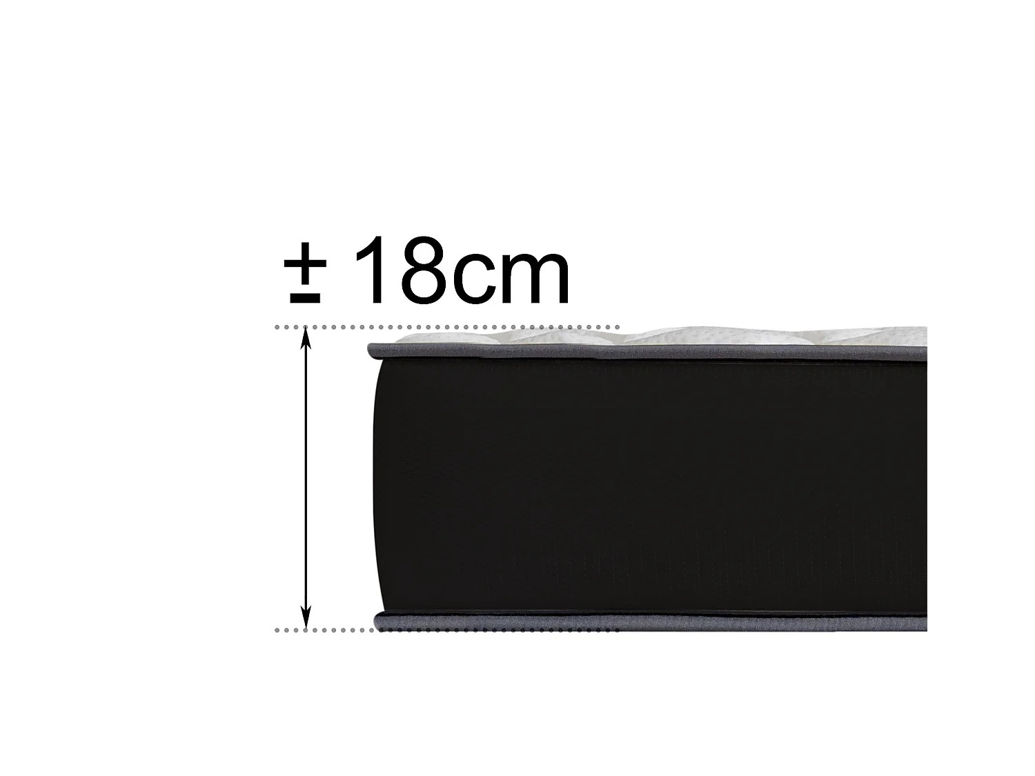 Matelas Mousse 135x190 Elegance - Ferme - Réversible - Côté Été/hiver - H18 Cm