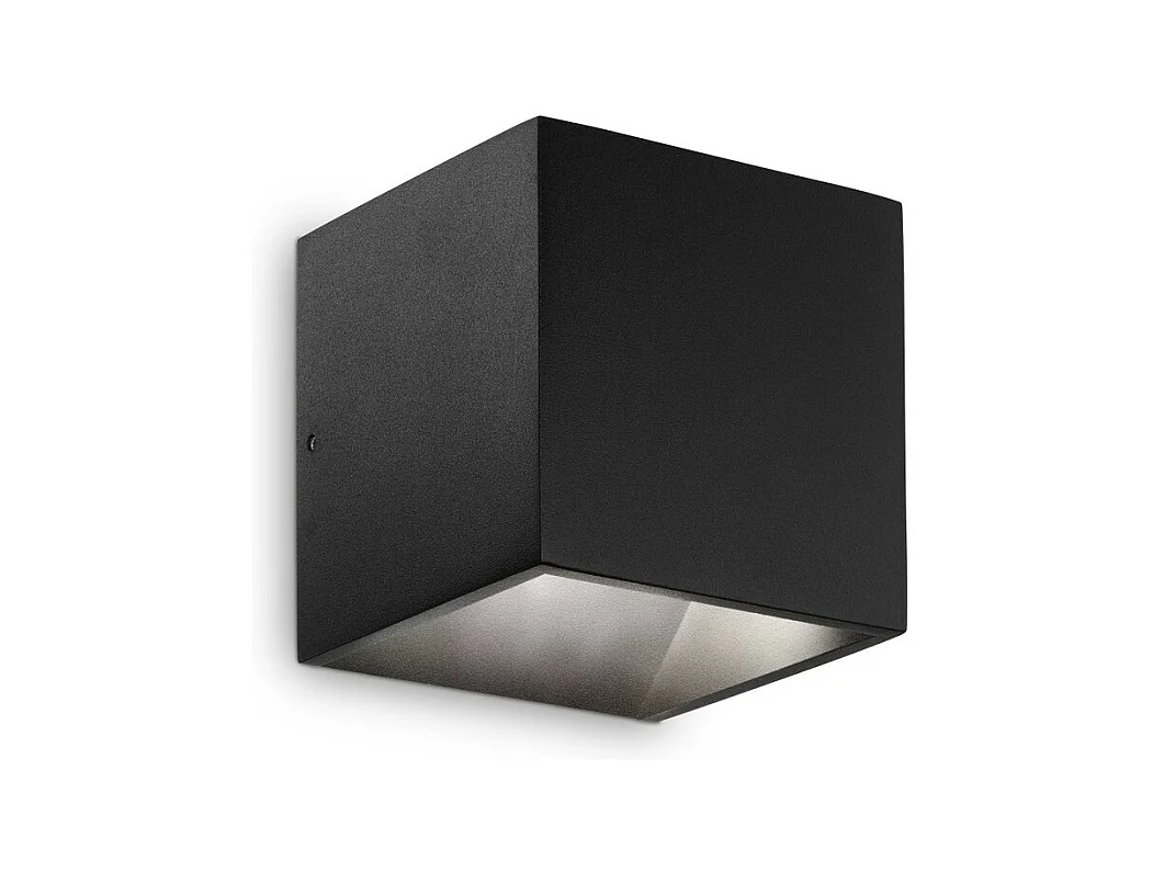 Ideal Lux Rubik Applique murale d'extérieur à 1 lumière LED noire IP44
