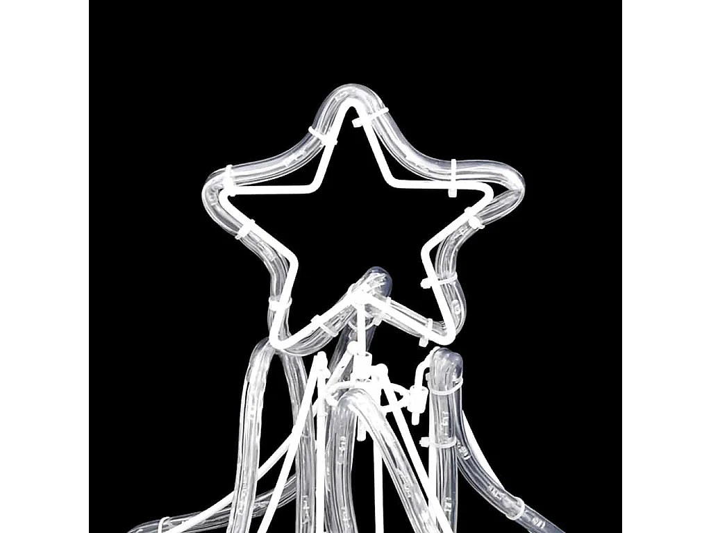 Figura Albero Natale Pieghevole con LED Bianco Caldo 87x87x93cm