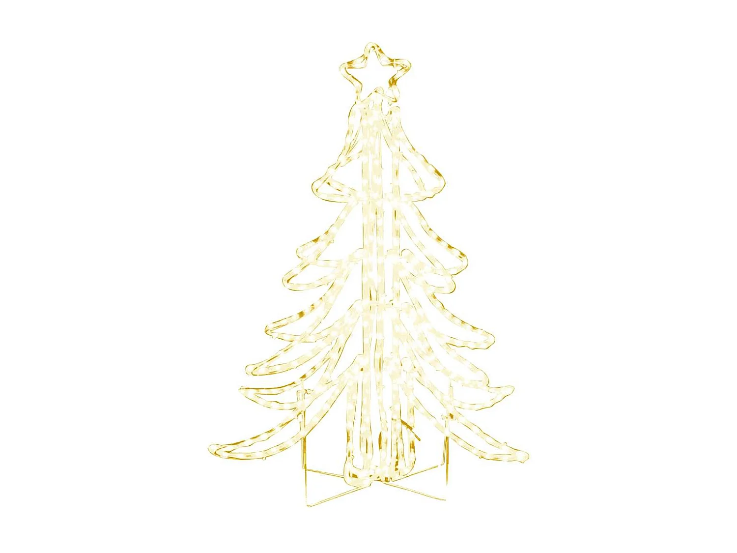 LED-Weihnachtsbaum Klappbar Warmweiß 87x87x93 cm