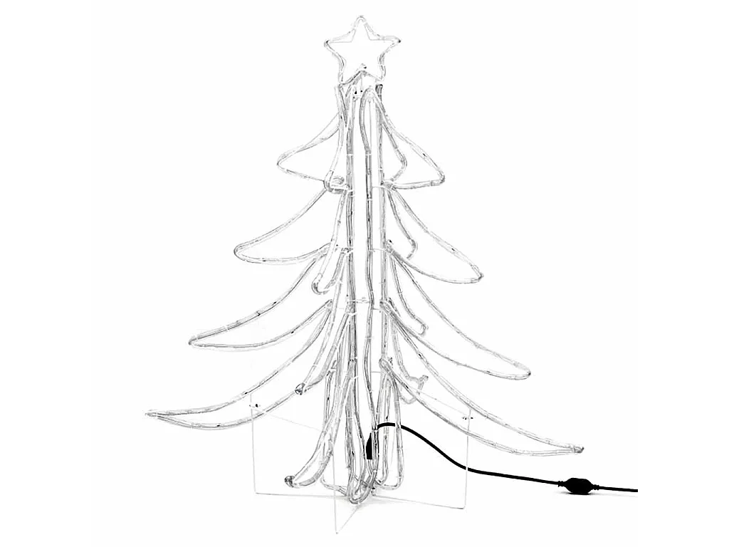 Árvore de Natal dobrável c/ LEDs 87x87x93 cm branco quente