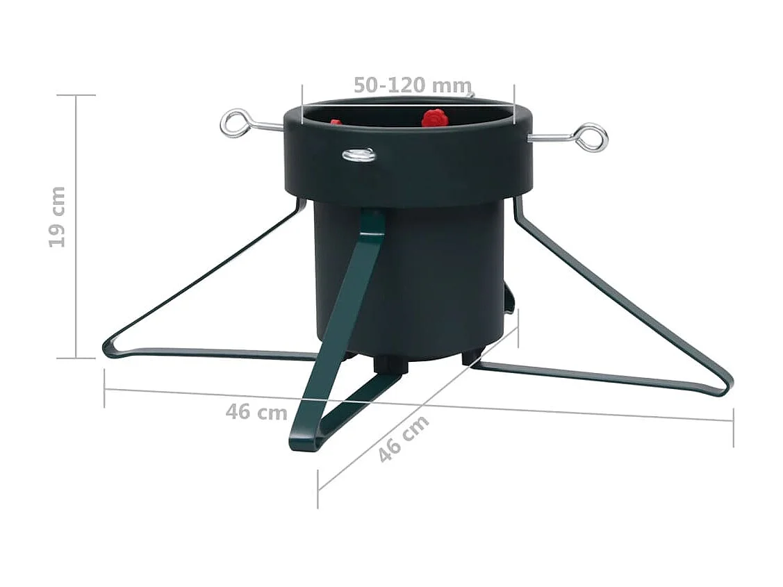 Support de sapin de Noël Noir 46x46x19 cm