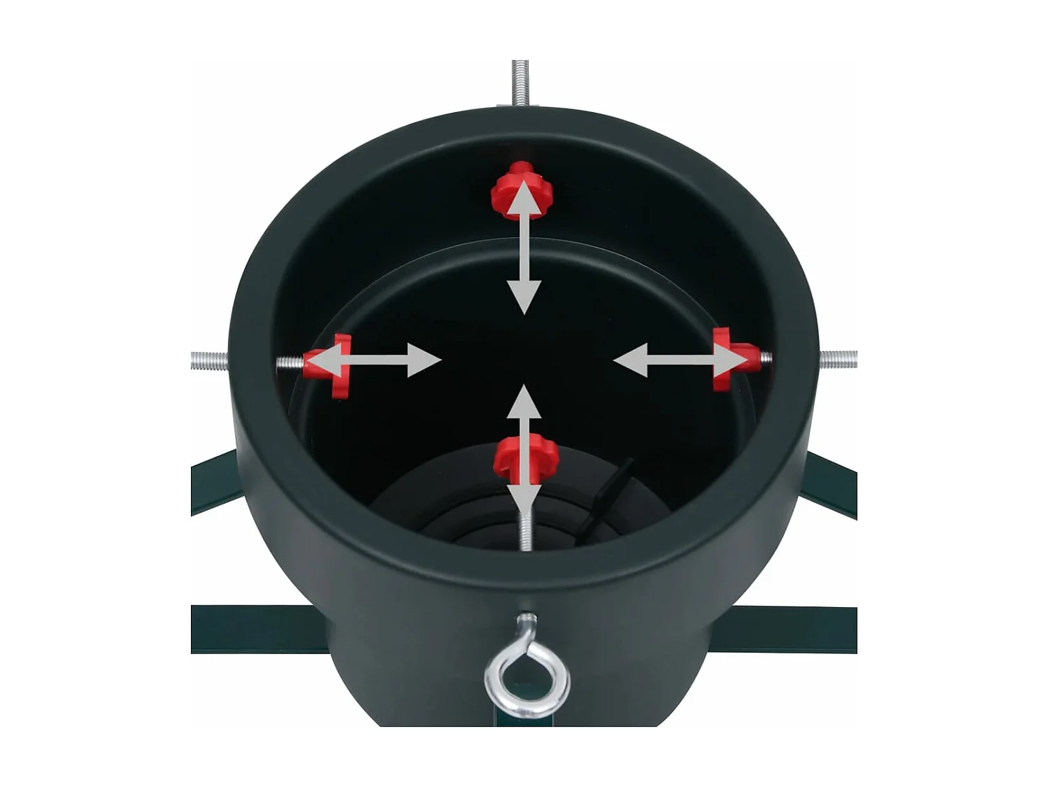 Base per Albero di Natale Nera 46x46x19 cm