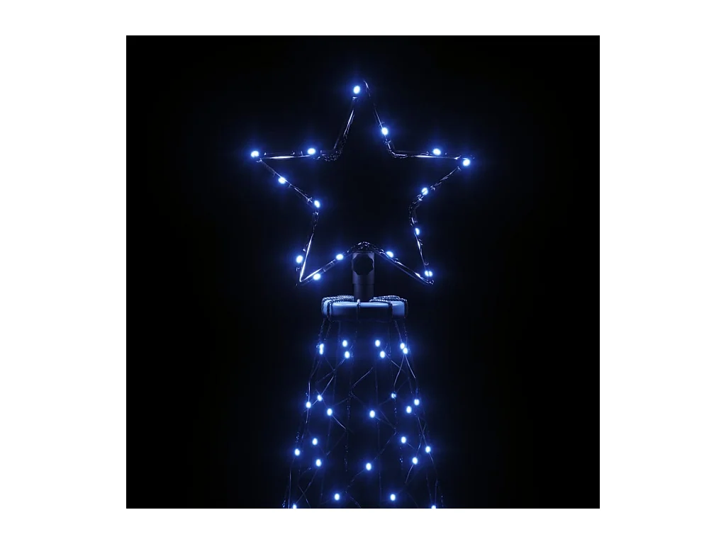 LED-Weihnachtsbaum mit Erdnägeln Blau 200 LEDs 180 cm