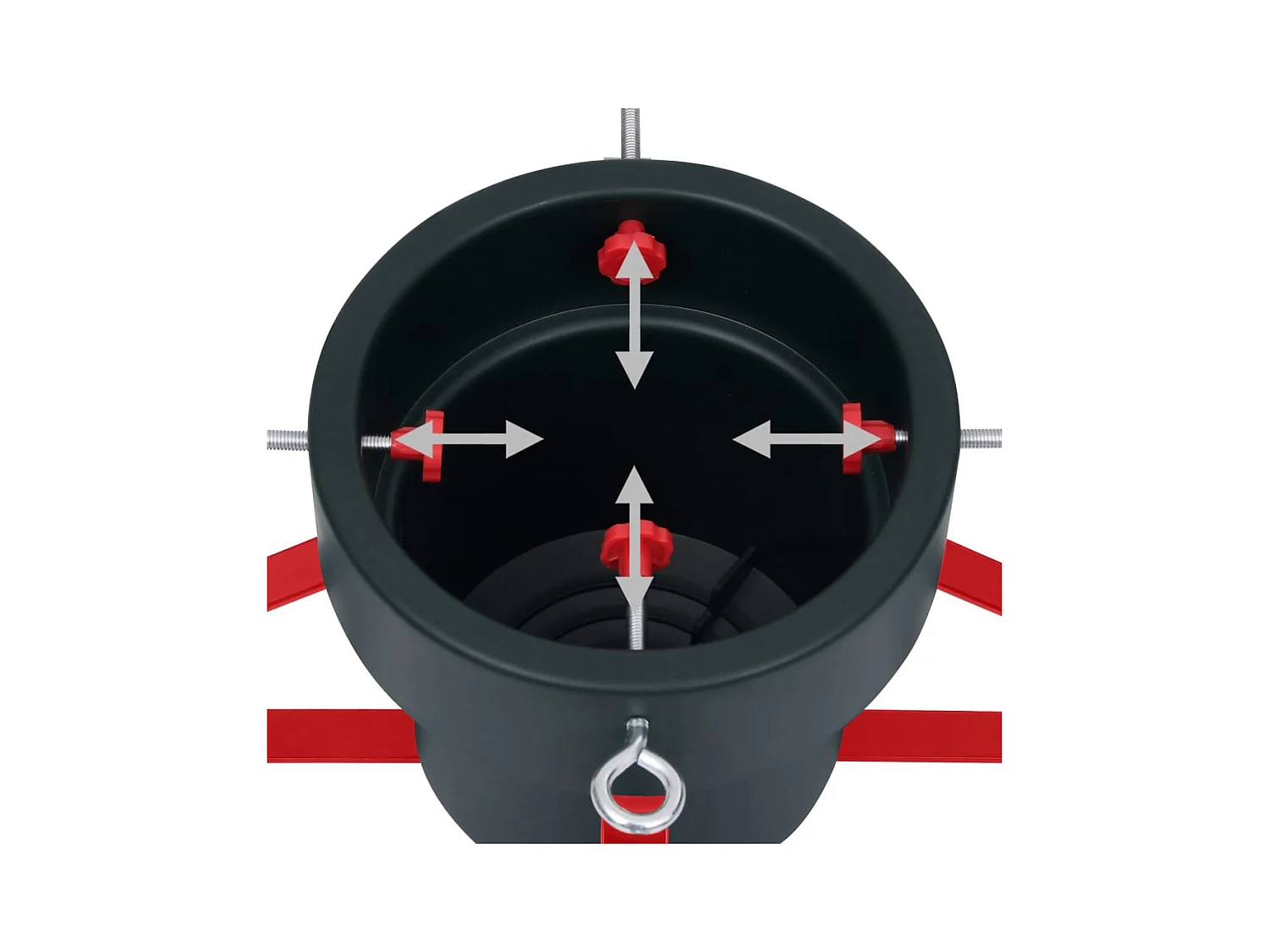 Support de sapin de Noël Vert et rouge 46x46x19 cm