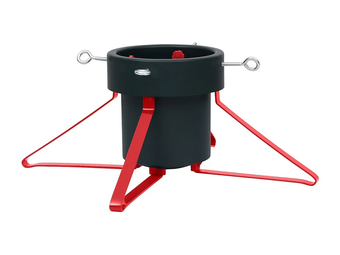 Christbaumständer Grün und Rot 46x46x19 cm