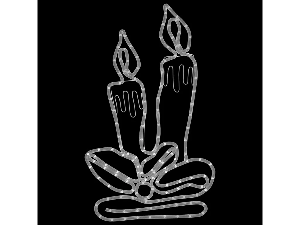 Figurine de bougies de Noël avec 144 LED 70x42 cm