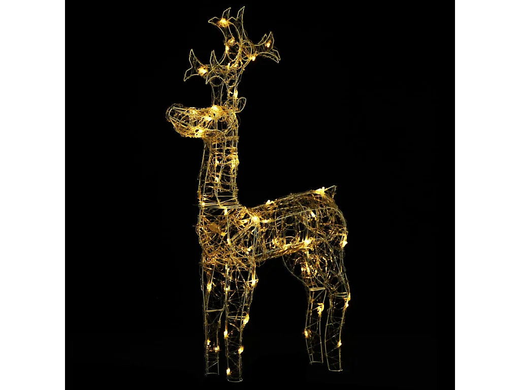 Renne de décoration de Noël 90 LED 60x16x100 cm Acrylique