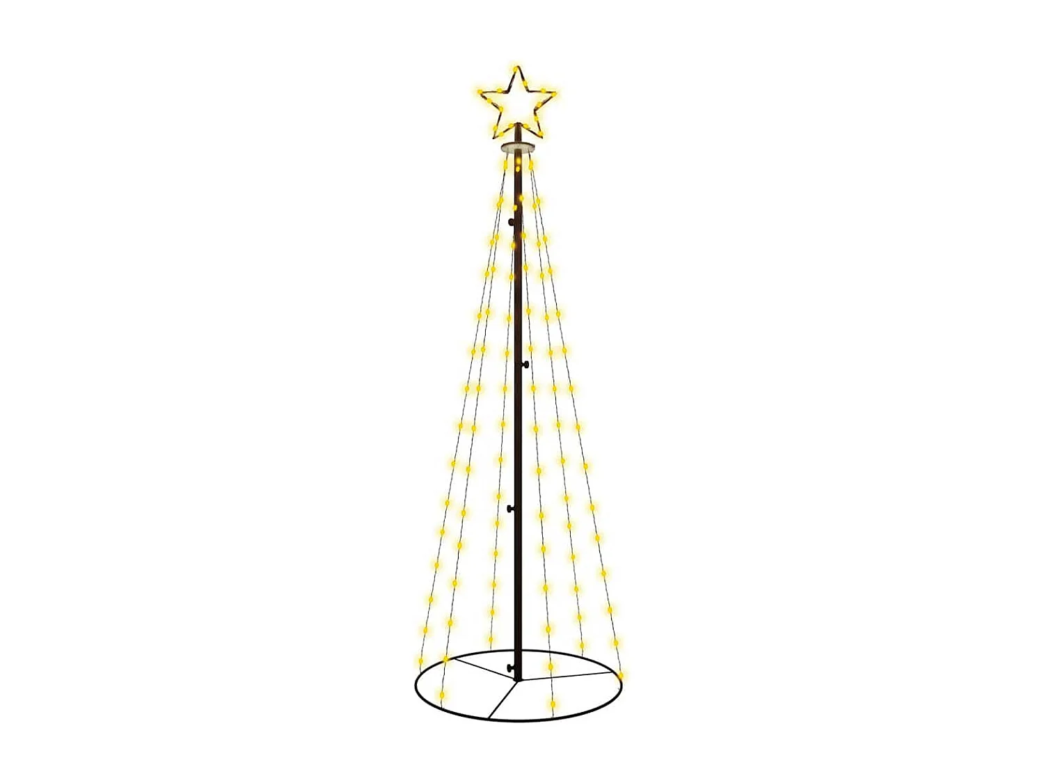 LED-Weihnachtsbaum Kegelform Warmweiß 108 LEDs 70x180 cm