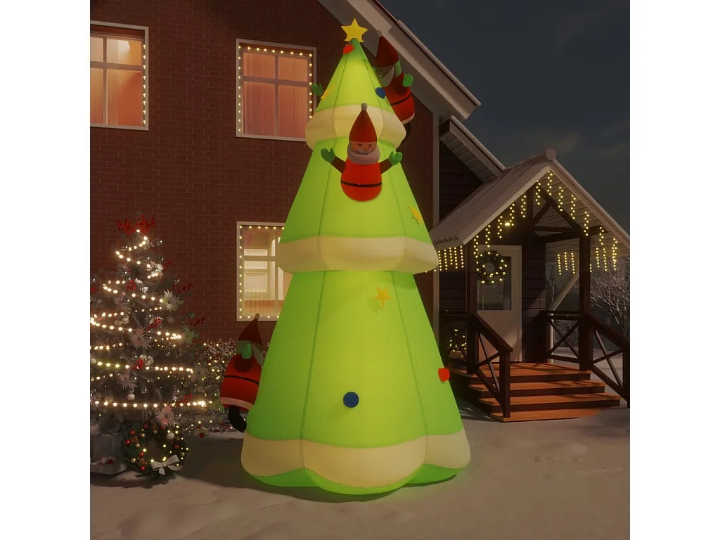 Arbre de Noël gonflable avec LED 500 cm