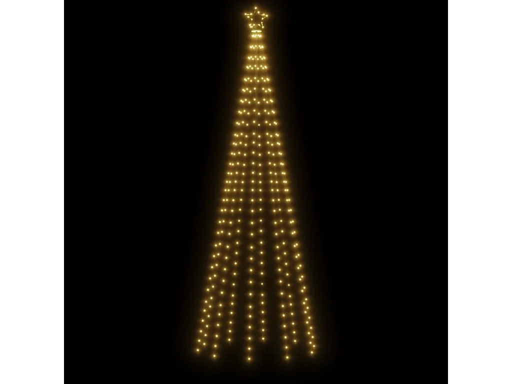 Sapin de Noël avec piquet Blanc chaud 310 LED 300 cm