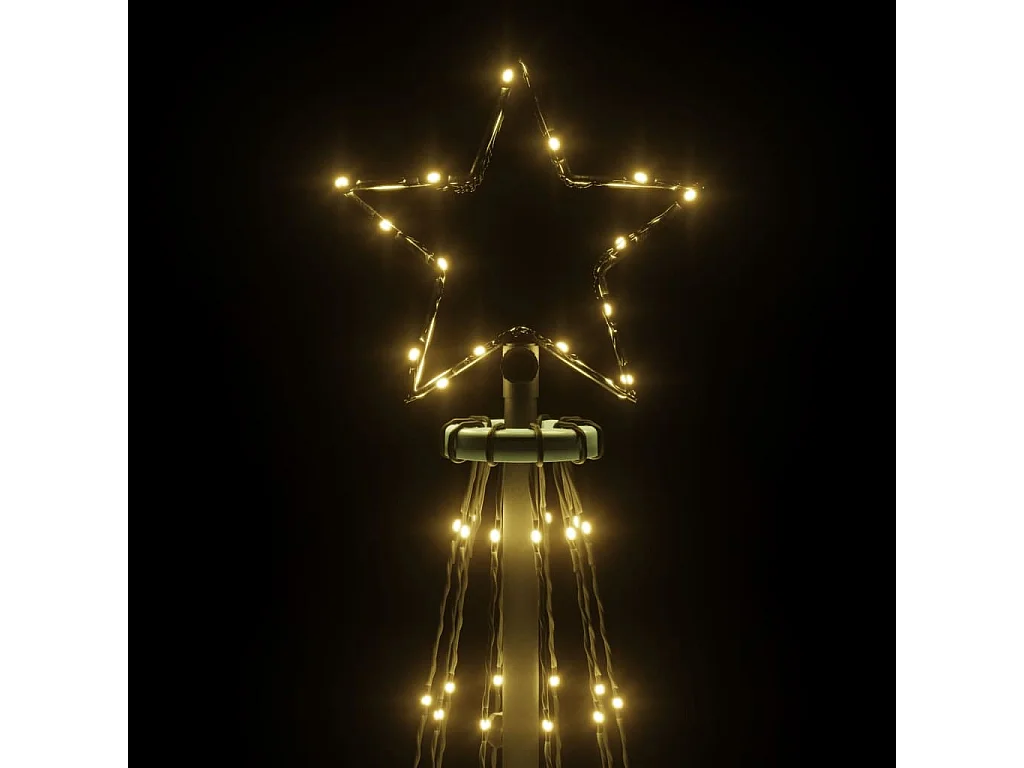 Sapin de Noël avec piquet Blanc chaud 310 LED 300 cm