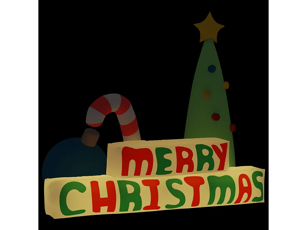 Décoration gonflable Merry Christmas avec LED 197 cm