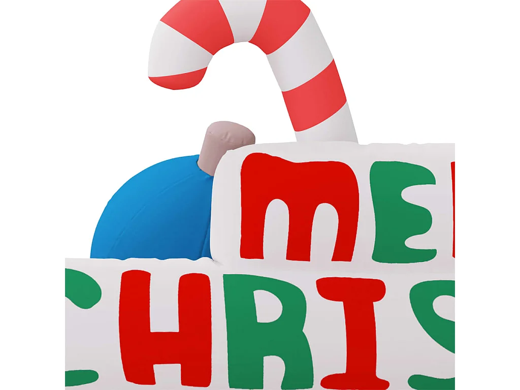 Aufblasbare Weihnachtsdekoration Merry Christmas mit LEDs 197cm