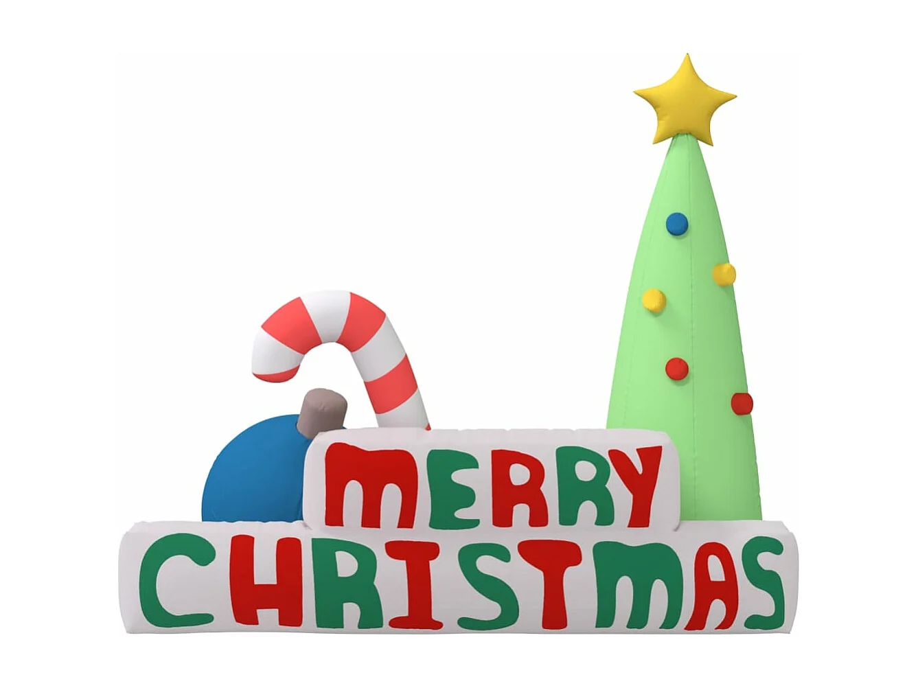 Decorazione Gonfiabile Merry Christmas con LED 197 cm