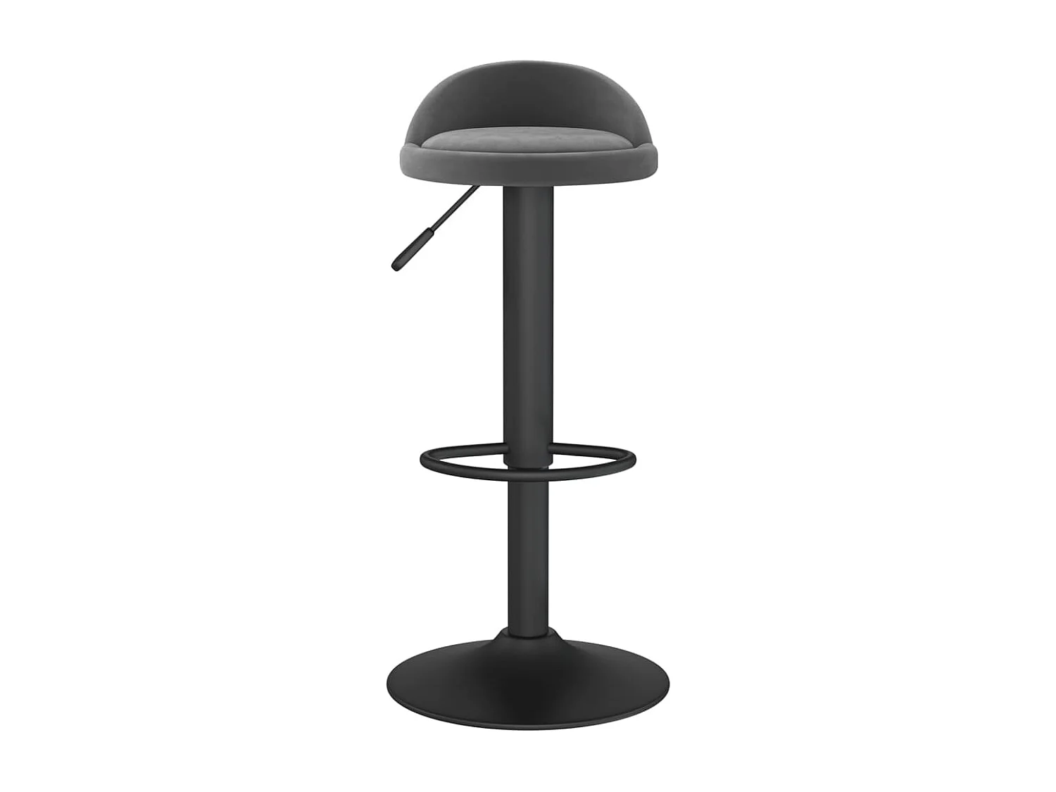 Tabourets de bar lot de 2 gris foncé velours