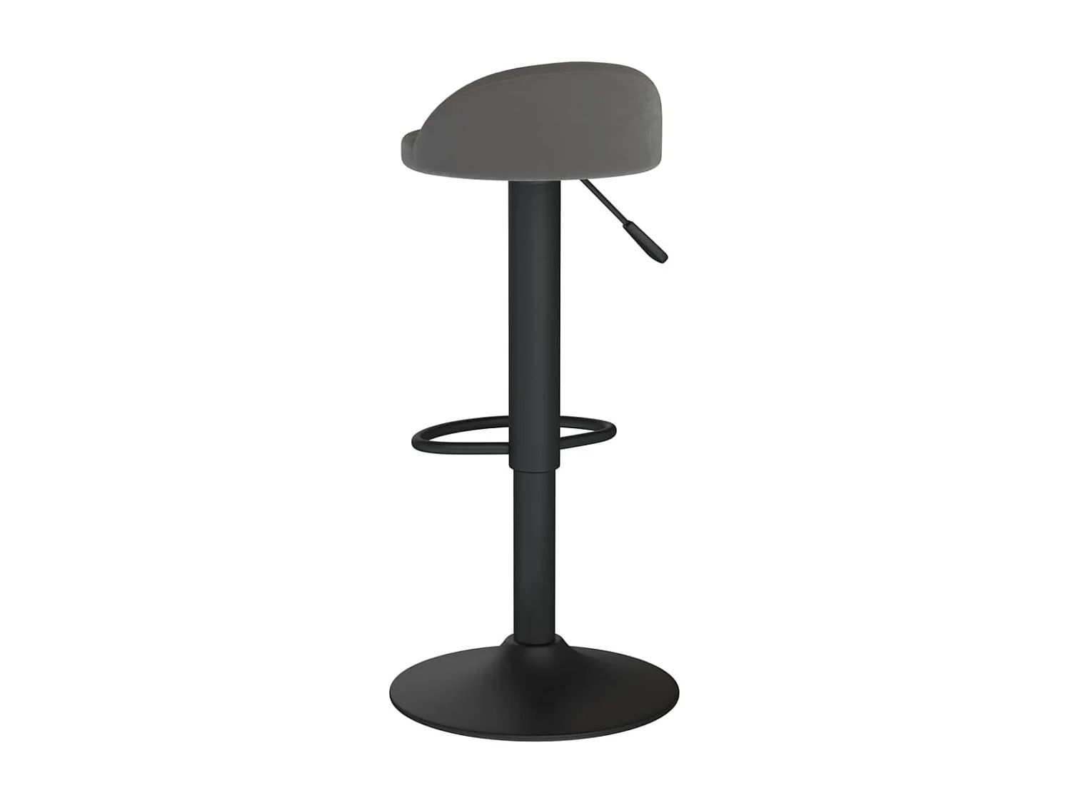 Tabourets de bar lot de 2 gris foncé velours