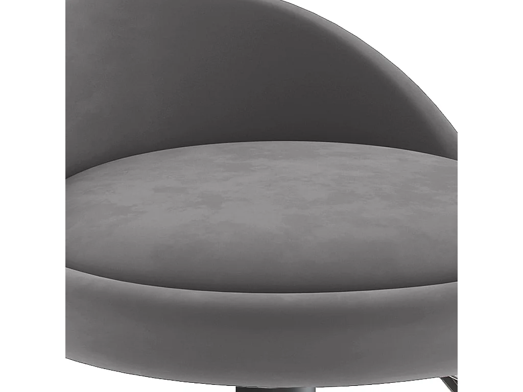 Tabourets de bar lot de 2 gris foncé velours