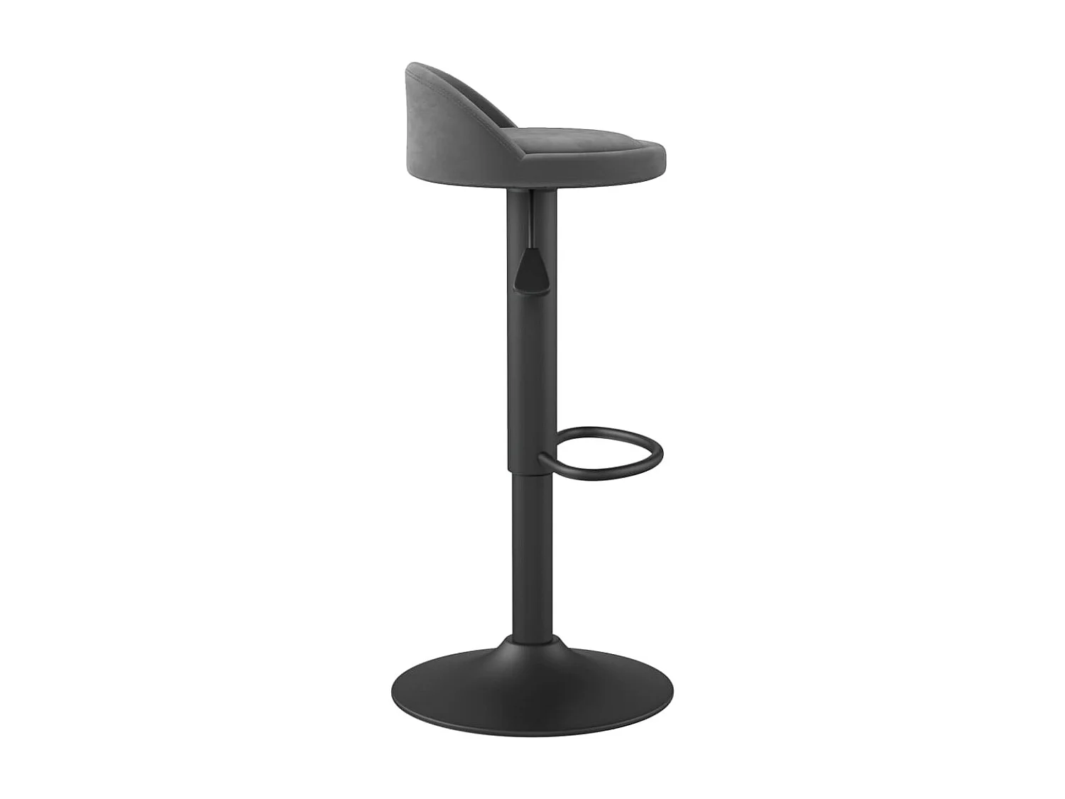 Barhocker 2 Stk. Dunkelgrau Samt