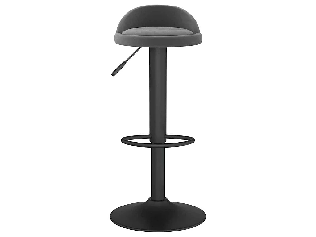 Tabourets de bar lot de 2 gris foncé velours