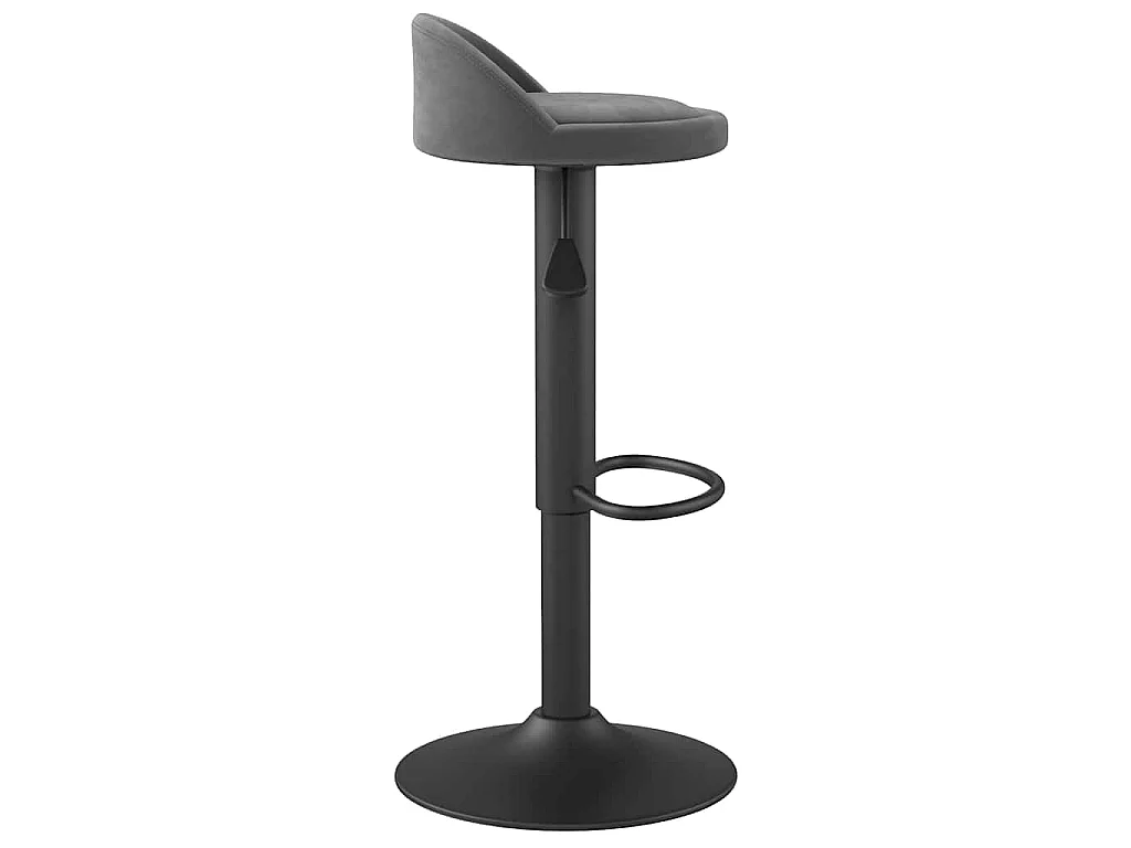 Tabourets de bar lot de 2 gris foncé velours