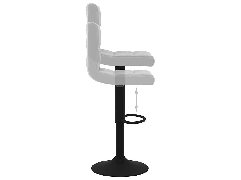 Barhocker 2 Stk. Hellgrau Samt