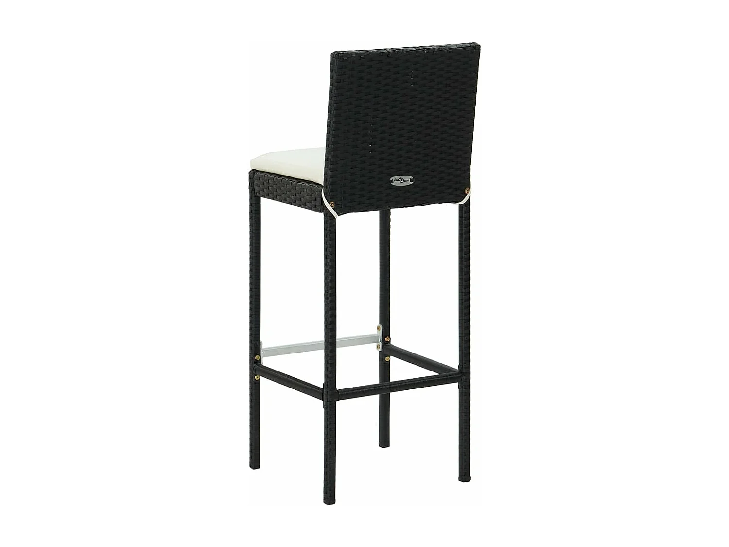 Barhocker mit Kissen 6 Stk. Schwarz Poly Rattan