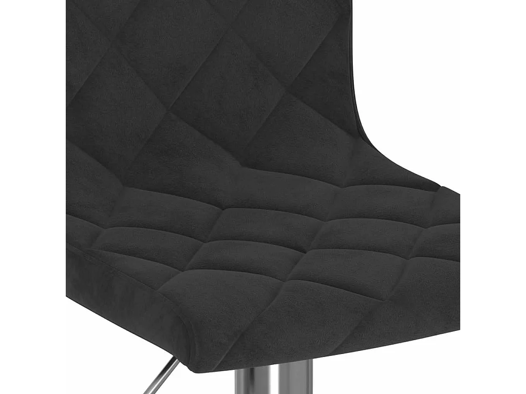 Tabourets de bar lot de 2 noir velours