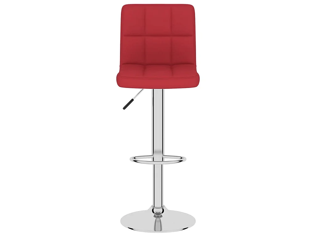 Tabourets de bar lot de 2 rouge bordeaux tissu