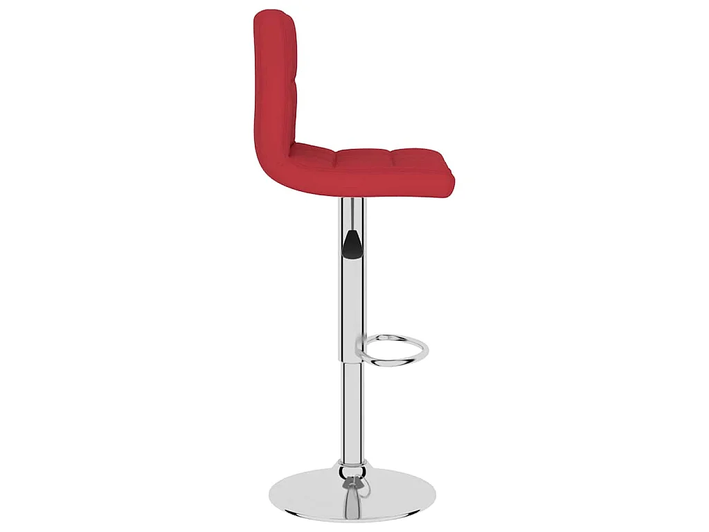 Tabourets de bar lot de 2 rouge bordeaux tissu