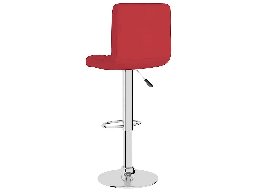 Tabourets de bar lot de 2 rouge bordeaux tissu