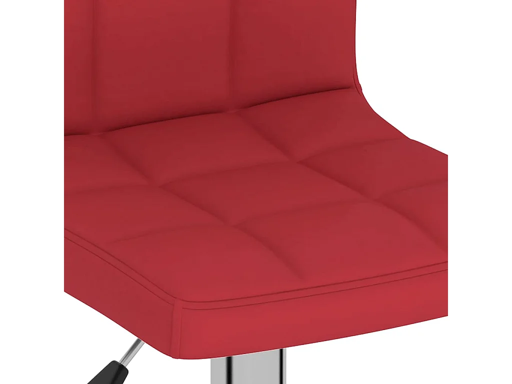 Tabourets de bar lot de 2 rouge bordeaux tissu