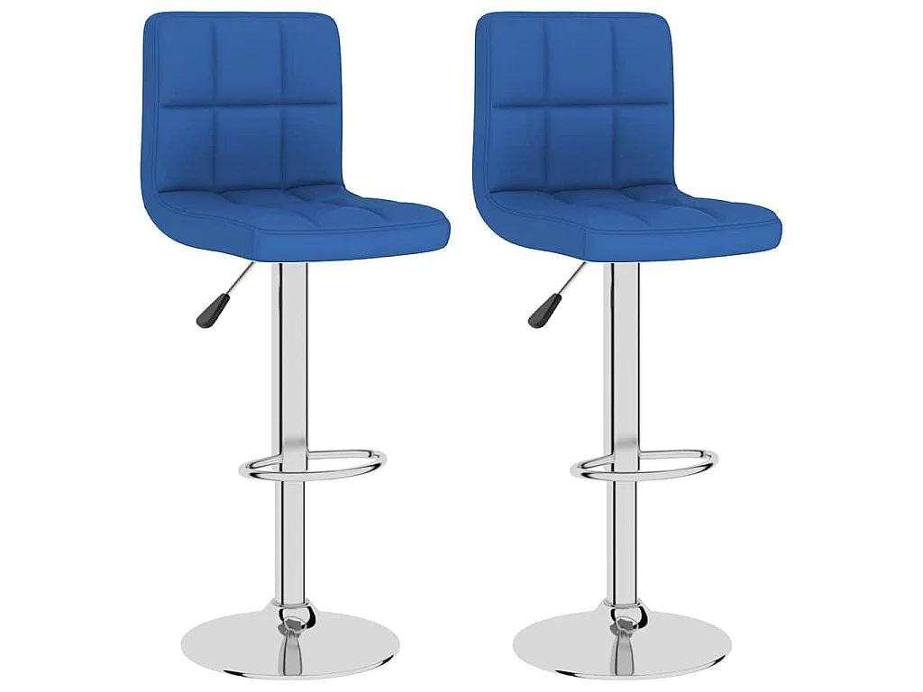 Barkrukken 2 st stof blauw