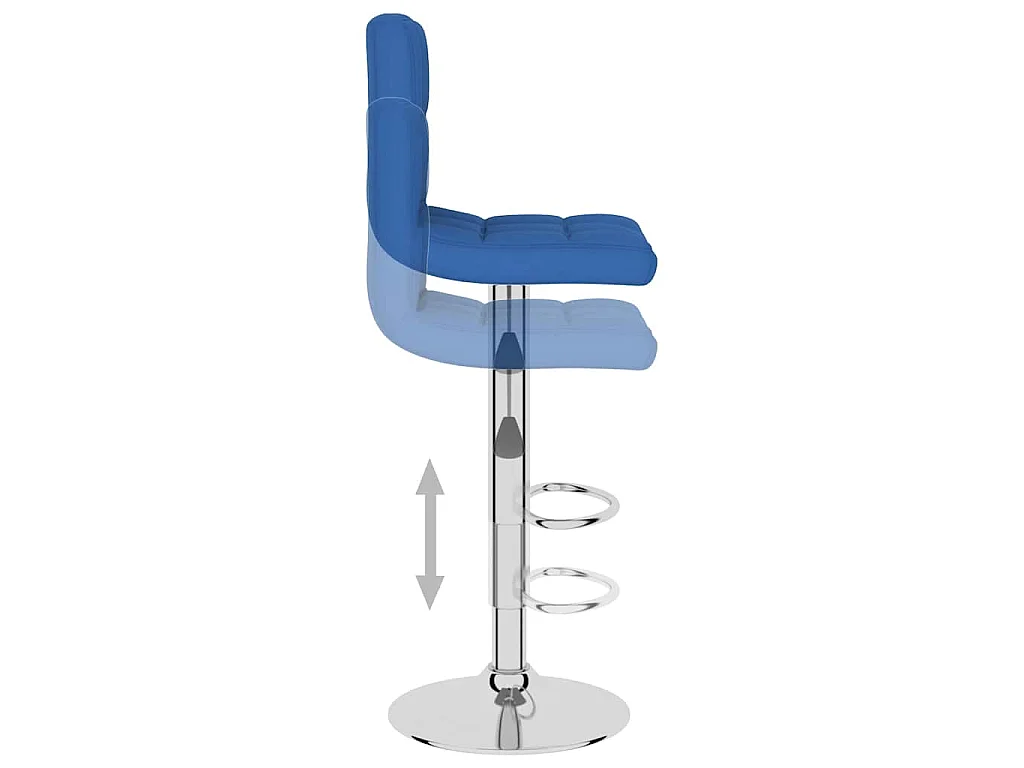Barkrukken 2 st stof blauw