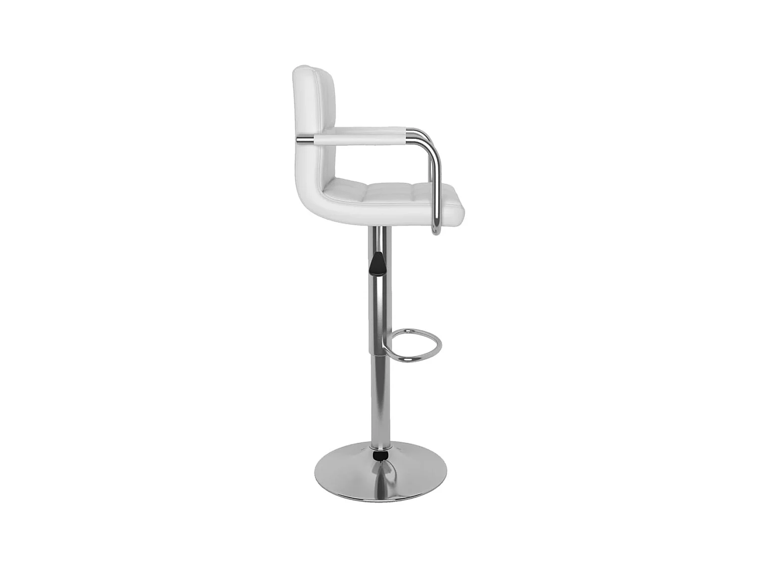 Tabourets de bar lot de 2 blanc similicuir